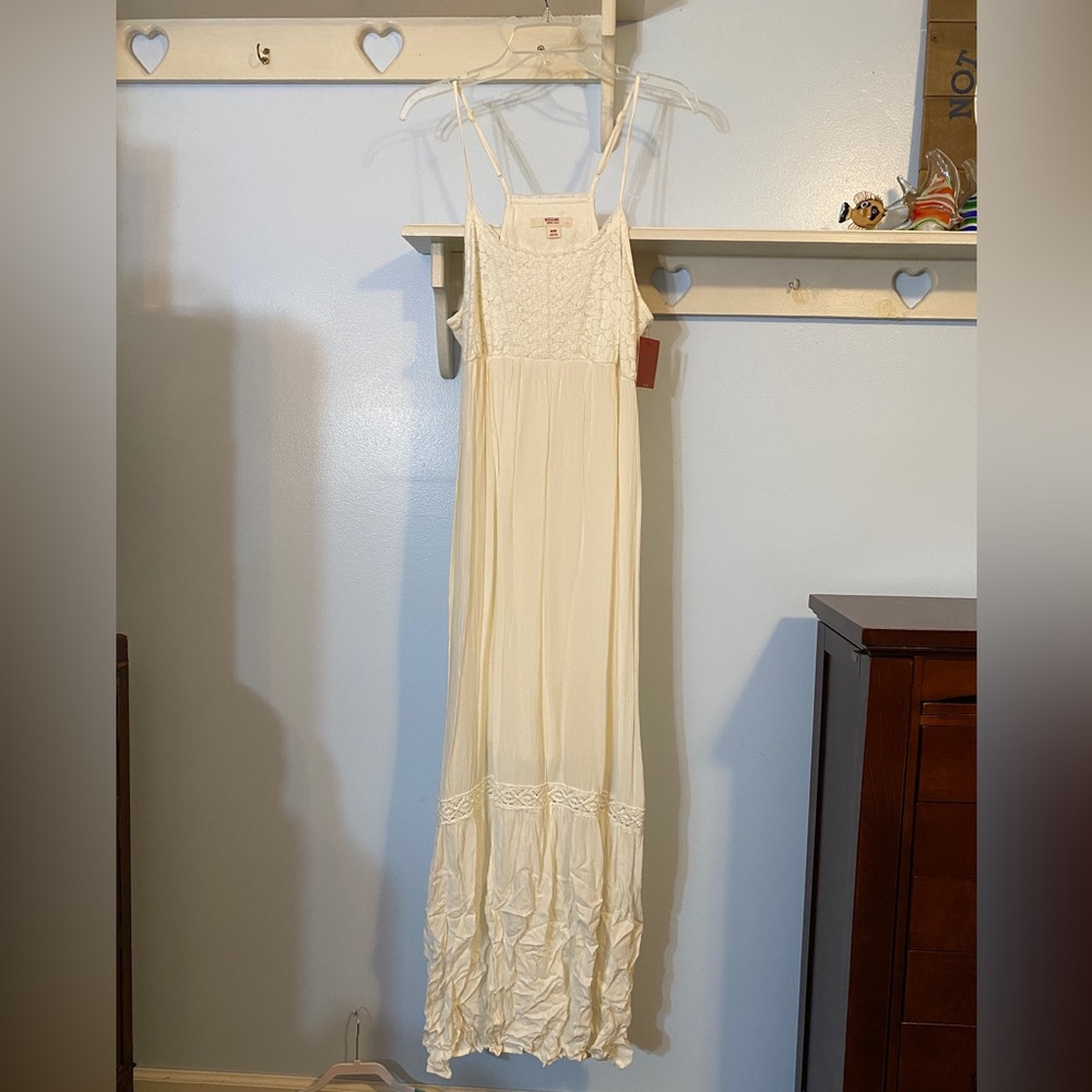 White/ivory/cream bohemian maxi dress